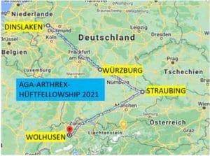 Stationen des AGA-ARTHREX-Hüftfellowships 2021