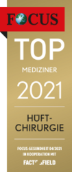 FOCUS TOP MEDIZINER 2021 - Hüftchirurgie 